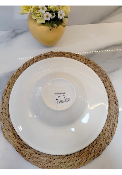 Padova Makarna Tabağı 29 Cm Beyaz - Turuncu