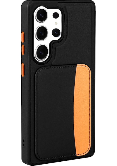 Galaxy Uyumlu S25 Ultra Kılıf Kartlıklı Zore X-kart Silikon Kapak - Siyah Siyah