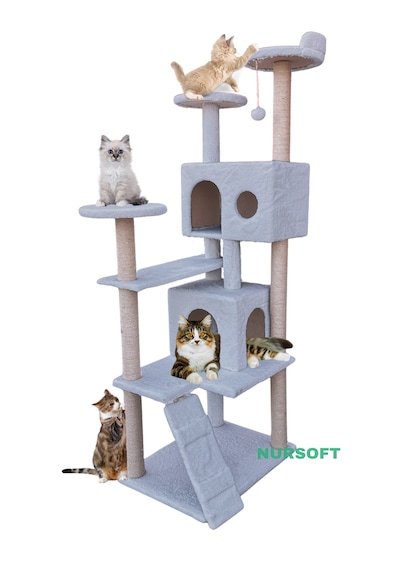 Nursoft Kule Kedi Evi Tırmalama