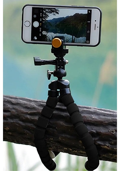 26 Cm Süngerli Ahtapot Tripod Telefon Tutucu Aparat