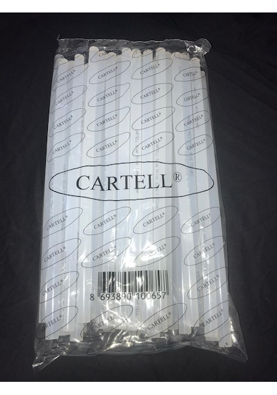 Silikon Çubuk Cartell Marka Şeffaf Kalın 12x300 MM 1 KG N11.241