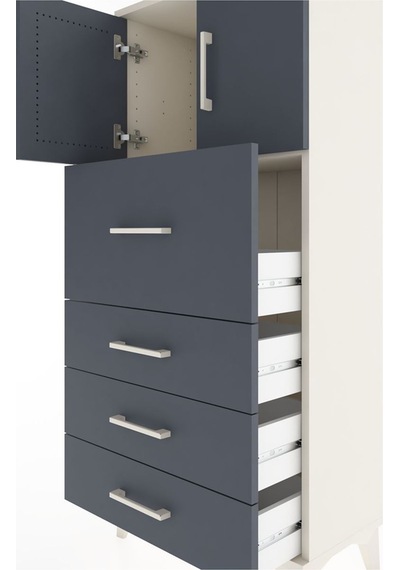 Hyperion Dolap Tek Raflı 4 Çekmeceli 2 Kapaklı 60x44x134 Aytaşı-antrasit Aytası Hyperion Dolap Tek Raflı 4 Çekmeceli 2 Kapaklı 60x44x134 Aytaşı-antrasit Aytası