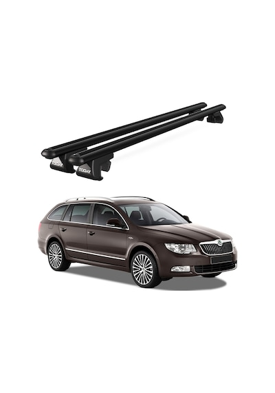 Venüs Skoda Superb Wagon 2015 Ve Sonrası Uyumlu Siyah Ara Atkı Port Bagaj Tavan Barı
