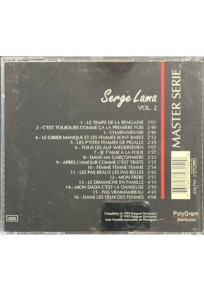 Müzik Cd Sidir - Plak Değildir Cd Serge Lama Vol. 2 Master Seri