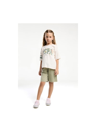 U.s. Polo Assn. Kız Çocuk Krem Bermuda Takım Us2070 KREM