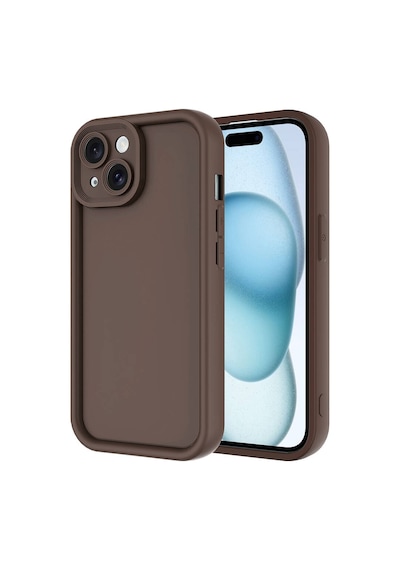 Zore Apple Uyumlu iPhone 14 Kılıf Kamera Korumalı Ananas Kapak - Kahverengi Kahverengi