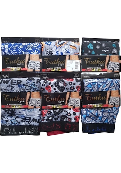 Tutku Erkek Elas Emp Spor Boxer 6'lı Kombin Kombin