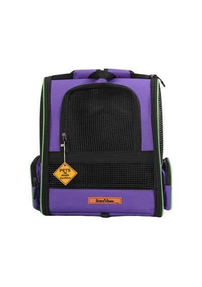 Reyo Brave Paws Plastik Fileli Piramit Model Yıkanabilir Kedi Ve Köpek Çantası Mor