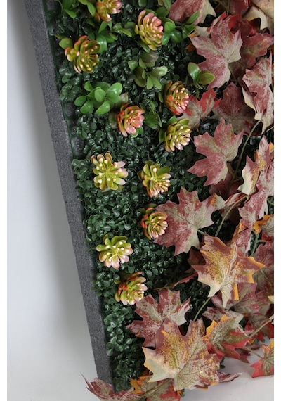 Yapay Çiçek Deposu Yapay Dikey Bitki Hazır Duvar Paneli 50x100 Cm Model 8