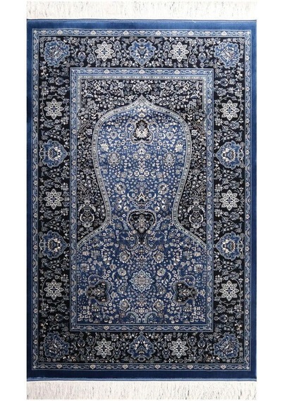Lale Mihrap Seccade Ultra Lüks % 100 Modal, Sık Dokuma Halı Seccade- Saks Mavi 80x120 Cm Çok Renkli Lale Mihrap Seccade Ultra Lüks % 100 Modal, Sık Dokuma Halı Seccade- Saks Mavi 80x120 Cm Çok Renkli