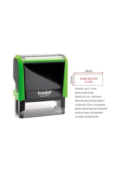 Trodat 4913 - Firma - Şirket Kaşesi Siyah