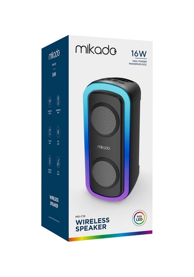 Mikado MD-C18 8 W Rgb Işıklı Taşınabilir Speaker Hoparlör