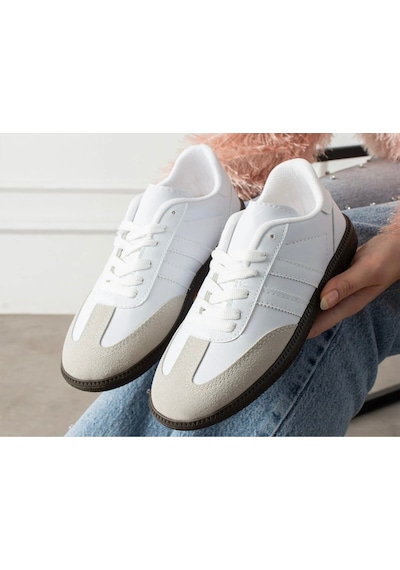 Wipper Retro Serisi Vintage Tasarım Günlük Sneakers Old Money Stil Şık Ve Rahat Kadın Spor Ayakkabı Beyaz