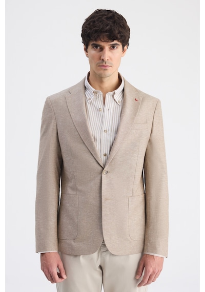 D's Damat Ds Damat Slim Fit Vizon Düz Kumaş Ceket 6hf044700436m Çok Renkli