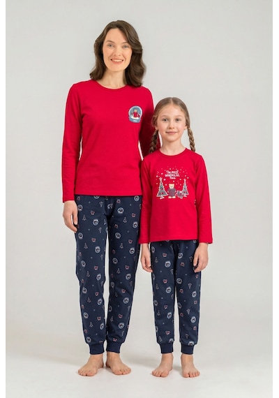 Rolypoly The Most Wonderful Time Anne Kız Kırmızı Uzun Kol Pijama Takım Rp3936-a-v1 Rp3936-a-v1