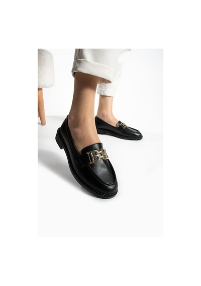 Tegan Kadın Loafer Makosen Casual Toka Detay Günlük Ayakkabı Siyah