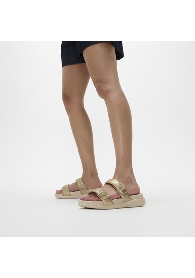 Roncato 675 Platino Sandalet Kadın Diğer Iw5-090 / 675 Fitflop F-mode Go Beadie-button Adjustable Two-bar Sl PLATİN