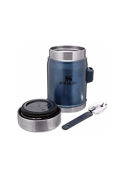 Stanley 10-09382-006 Klasik Paslanmaz Çelik Lacivert Yemek Termosu Kaşıklı 0.40 L