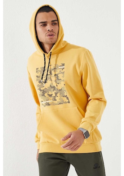 Tommy Life Hardal Kamuflaj Desen Baskılı Standart Kalıp Kapüşonlu Erkek Sweatshirt - 87884 HARDAL Tommy Life Hardal Kamuflaj Desen Baskılı Standart Kalıp Kapüşonlu Erkek Sweatshirt - 87884 HARDAL