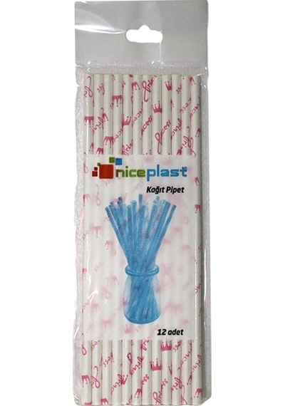 Niceplast Kağıt Pipet 12'Li