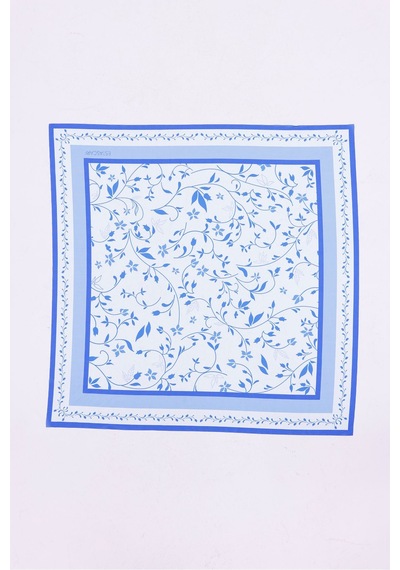 Akdeniz Dalları Model Fular Bandana Şal Estascarf 70x70 Cm Renkli