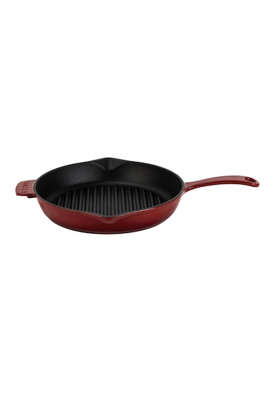 Ayrex Lava Demir Döküm Yuvarlak 28 Cm Izgara Tavası Bordo Diğer