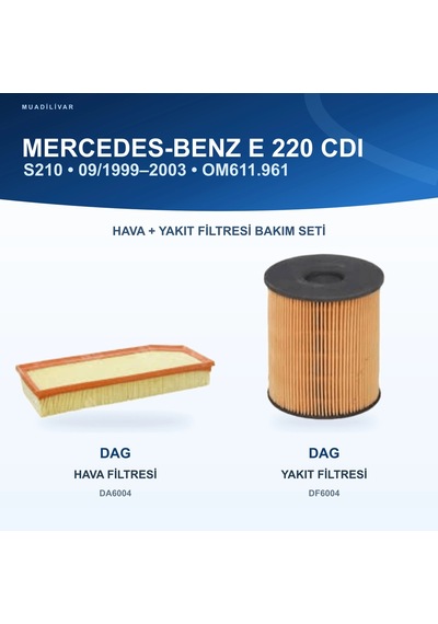 Mercedes Benz E Vf210 / Mercedes Benz E S210 Hava+yakıt Filtre Bakım Seti