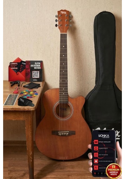 Midex Phx-187 Masif Ağaç Akustik Gitar 4/4 Yetişkin Boy
