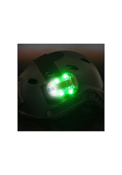 Taktik Kask Işığı, Tanıma Işığı, Taktiksel Ir Flaş, Led Klipsli Işıklar Yeşil