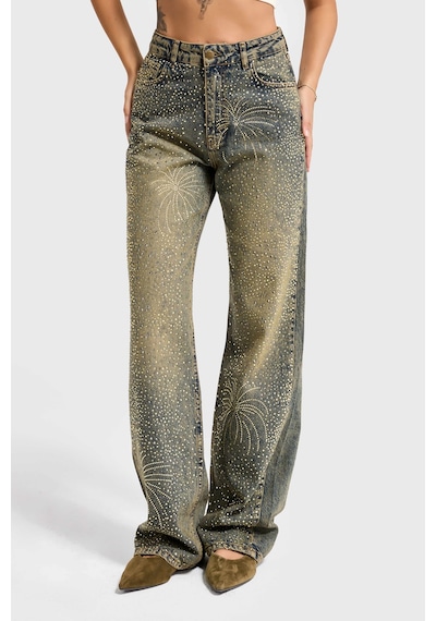 Itsbasic Kadın T.kot Rengi T-4w5-11 Straight Fit Yüksek Bel Parlak Taşlı Özel Tasarım Denim Jean Itsbasic Kadın T.kot Rengi T-4w5-11 Straight Fit Yüksek Bel Parlak Taşlı Özel Tasarım Denim Jean
