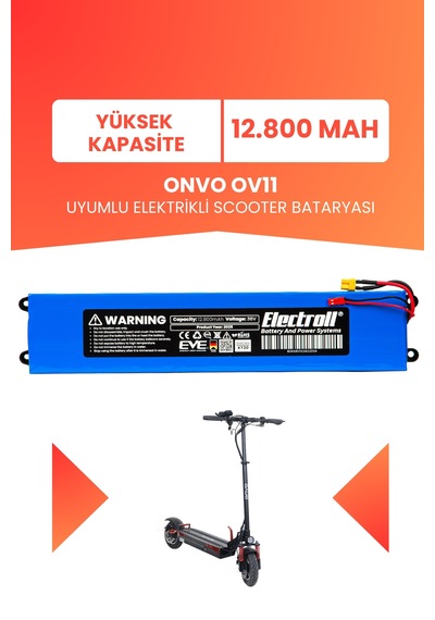 Onvo Ov11 Batarya Yüksek Kapasite 48v 12.800mah Pil