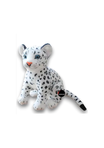 Sevimli Kaplan Leopar Peluş Oyuncak 30 Cm Hediyelik Uyku Arkadaşı Bej