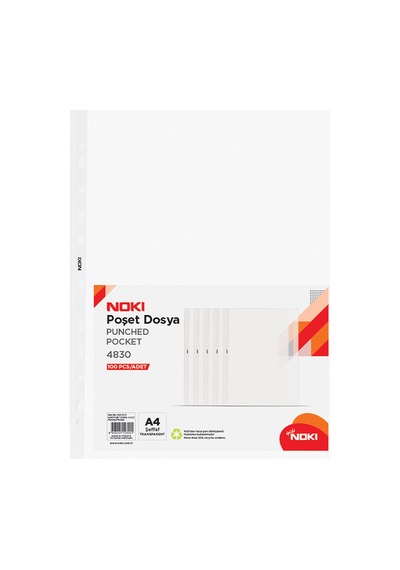 4 Adet Noki Eco Poşet Dosya 100'lu