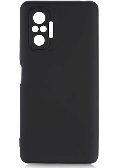 Fibaks Redmi Note 10 Pro Uyumlu Kılıf Kamera Çıkıntılı Içi Kadife Lansman Yumuşak Dokulu Silikon Kapak Siyah