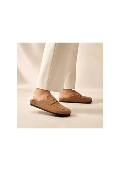 Dad Wolf Dadwolf Naples Wrapped 1029675 Loafer Terlik Mantar Taban Hafif Kaymaz Rahat Arkası Açık Günlük Mako Çok Renkli