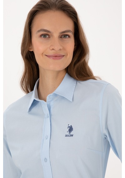 U.s. Polo Assn. Kadın Açık Mavi Gömlek Basic 50307989-vr003 Acık Mavı