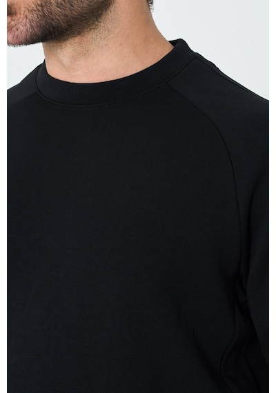 White Stone Siyah Pamuklu Erkek Basic Sweatshirt