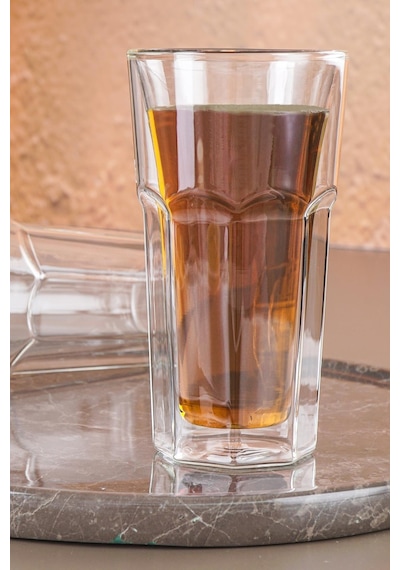 Acar Çift Cidarlı Cam Bardak - 350 Ml
