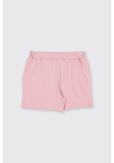 Panço Kız Çocuk Kiraz Baskılı Pembe Pijama Takımı