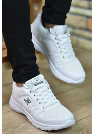 Xstep 020 Unisex Fileli Günlük Hafif Spor Ayakkabı Beyaz