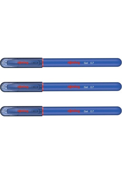 Rotring Jel Mürekkepli Tükenmez Kalem Mavi 3'lü