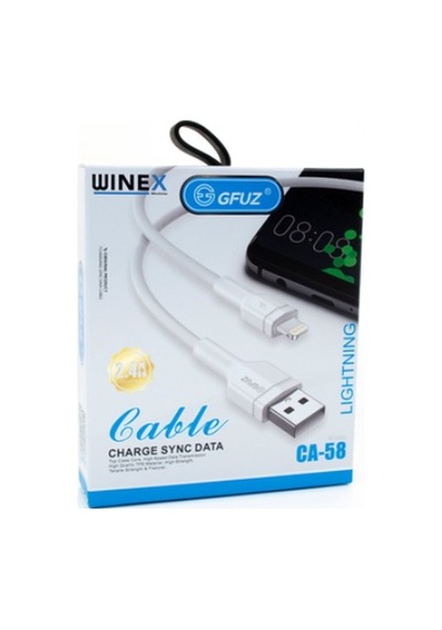 Winex CA58 2.4A USBA To Lightning Data Hızlı Şarj Kablosu