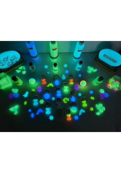 100 Gr Fosfor Tozu Karanlıkta Parlayan Fosfor - Luminous Yeşil