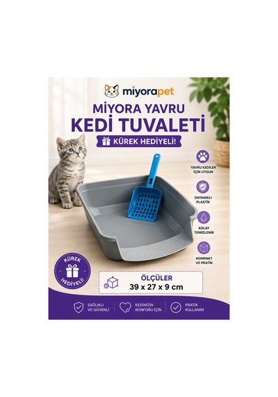 Yavru Kedi Tuvaleti-gri