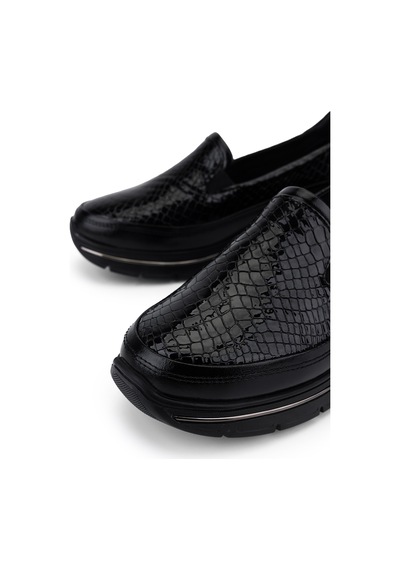 Tamer Tanca Hakiki Deri Kadın Siyah Sneakers & Spor Ayakkabı 298 3200 Bn Ayk Y26 Syh/syh Kroko