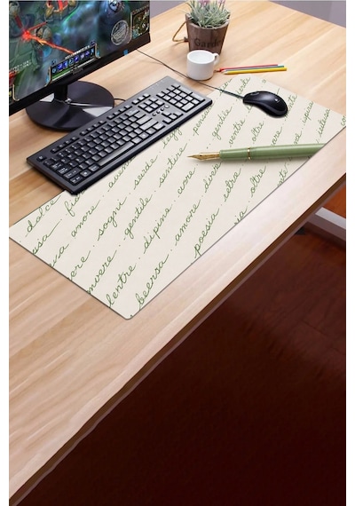 Sonictouch Klavye Mousepad 32x70cm Dikişsiz Pürüzsüz Sıvı Geçirmez Kaymaz Taban Sessiz Satırlar