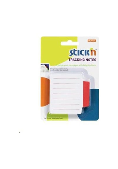 Hopax Stickn 21483 Yapışkanlı Not Kağıdı Çizgili  50 Yaprak 70x70 Mm Kırmızı Beyaz