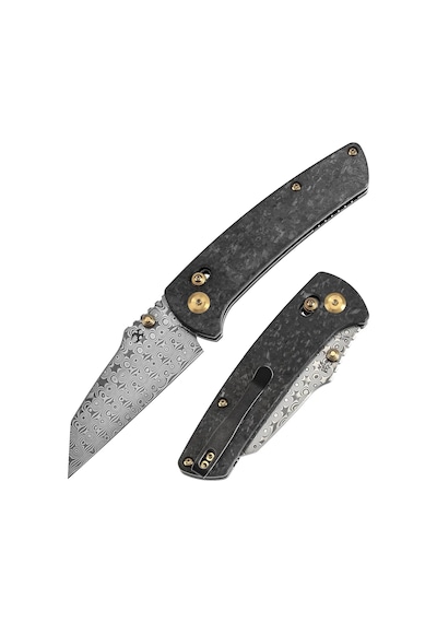 Kansept Main Street Karbon Fiber Sap Damascus Çelik Çakı K1015v1 Kum