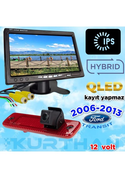 Transit 2016-2013 Uyumlu Park Kamerası Ve 7 İnç Ips Monitör 12 V