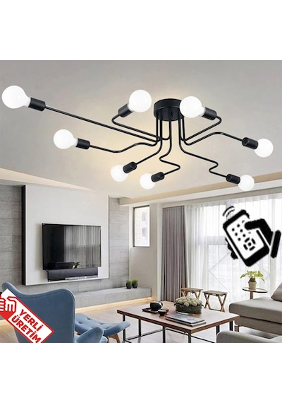 Modern 8 Kol Kumandalı Akrep Avize